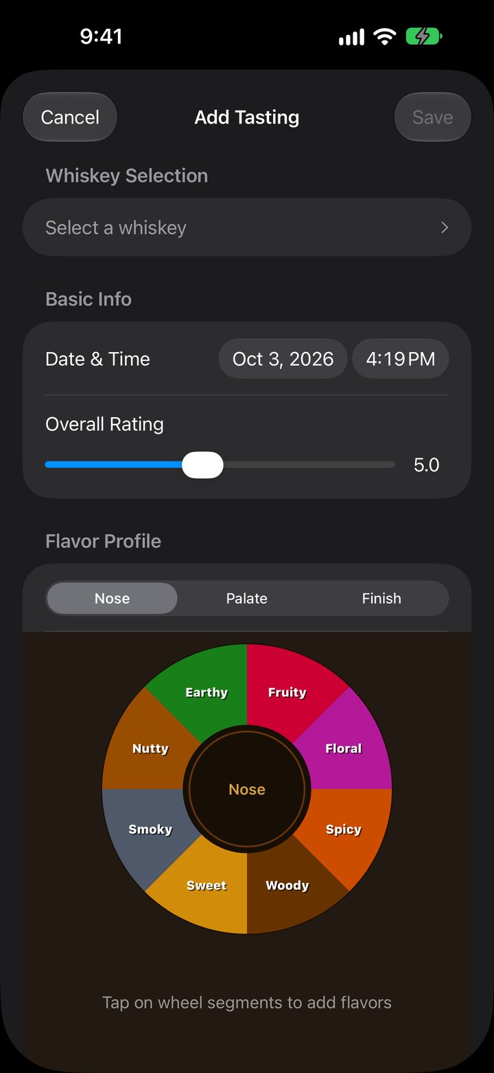 Flavor wheel tasting